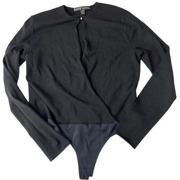 Ralph Lauren Black Label Cashmere Bodysuit Women Size Large